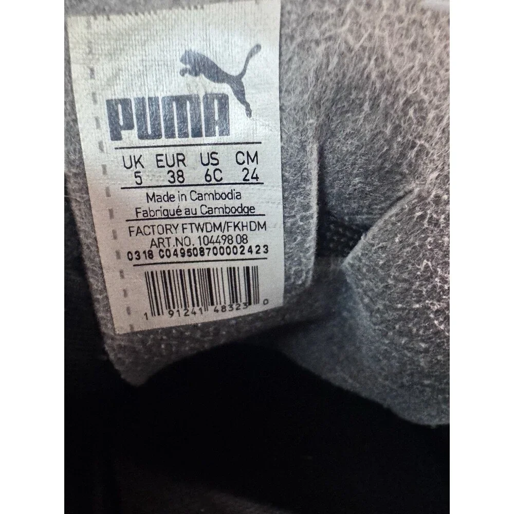 PUMA Men’s Low Top Lace-Up Sneaker Gray/Black Hexagon 104498 08 Size 6